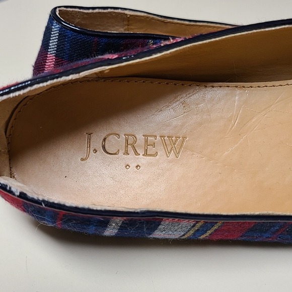 J. Crew Tartan plaid smoking loafers size 8 1/2 - Picture 6 of 9